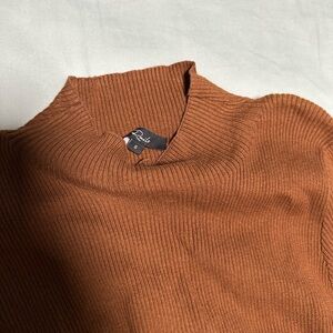Rails Brown Ribbed Blouse